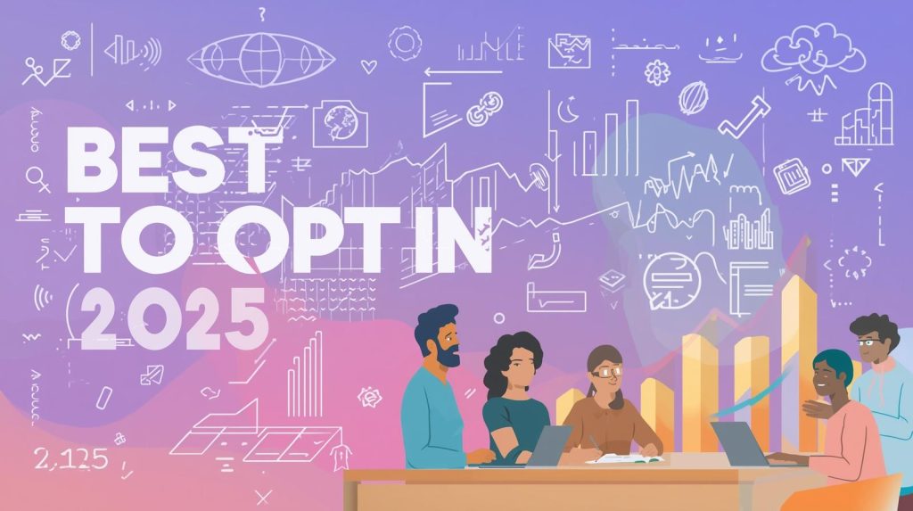 “Banner showing people studying and text best courses to opt in 2025 with graphical elements representing growth and education highlighting best courses to opt in 2025.”